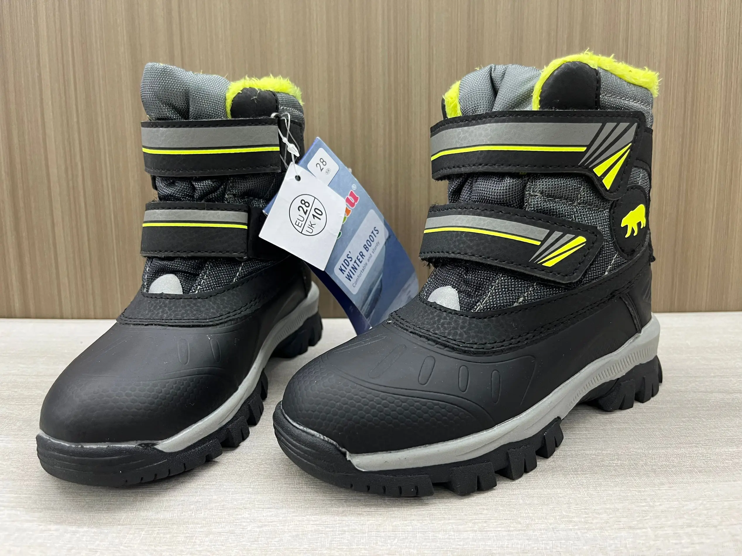 Top Quality Waterproof Children Snow Boots Fashion Boys Winter Shoes With Plush Non-Slip Thickening Keep Warm Size 25-30