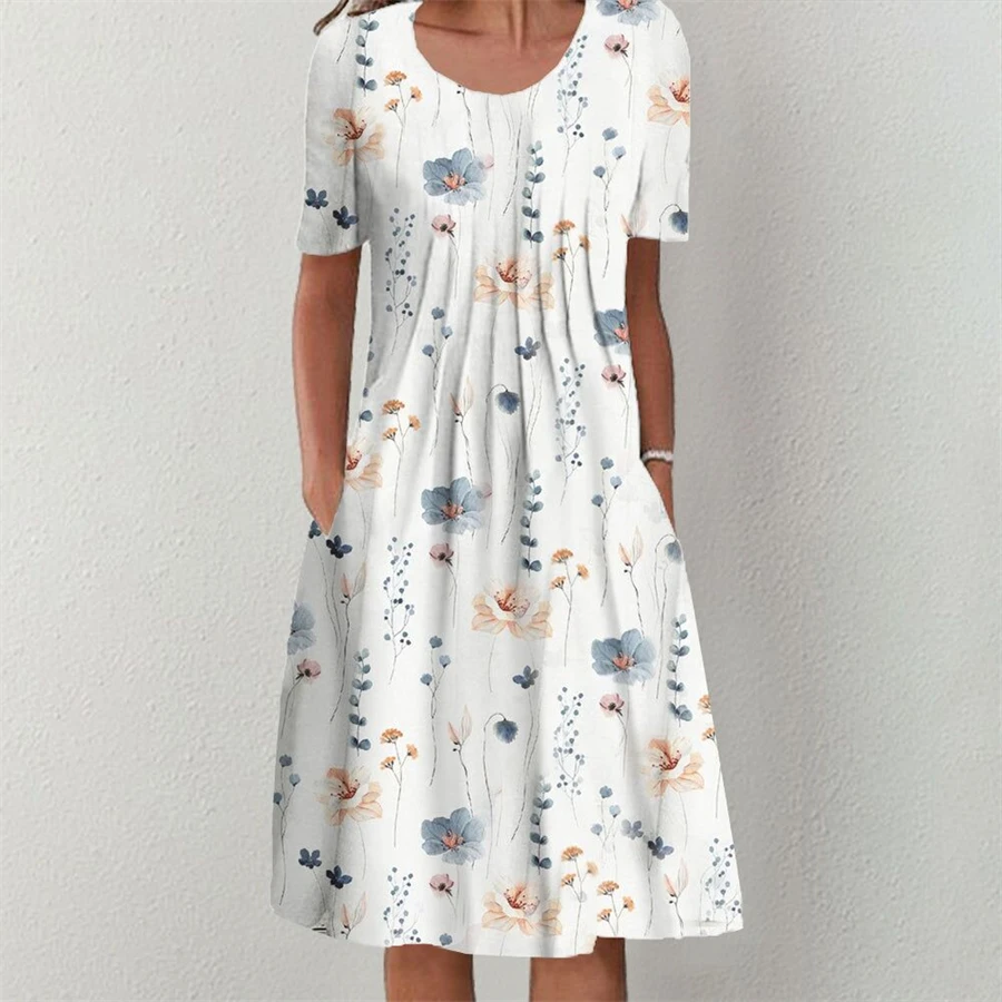Robe Femme Hotouch Manches Longues - Col Rond, Coupe Ligne A - Tissu Synthétique, Imprimé à Carreaux - Mini Robe Pour Automne/hiver - Tailles XS à XXL