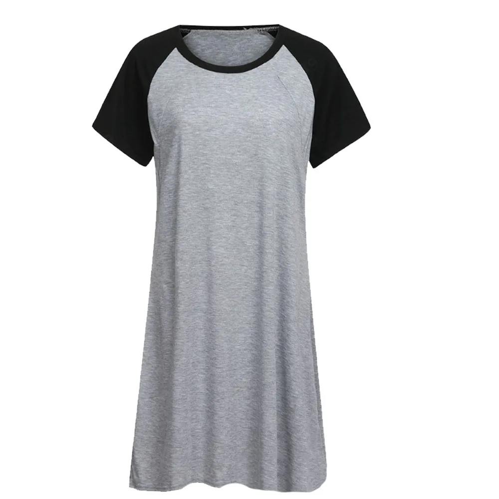 2024 Summer Nursing Gown 3 in 1 Delivery/Labor/Nursing Nightgown Women Maternity Hospital Gown Zipper Breastfeeding Sleepwear 4