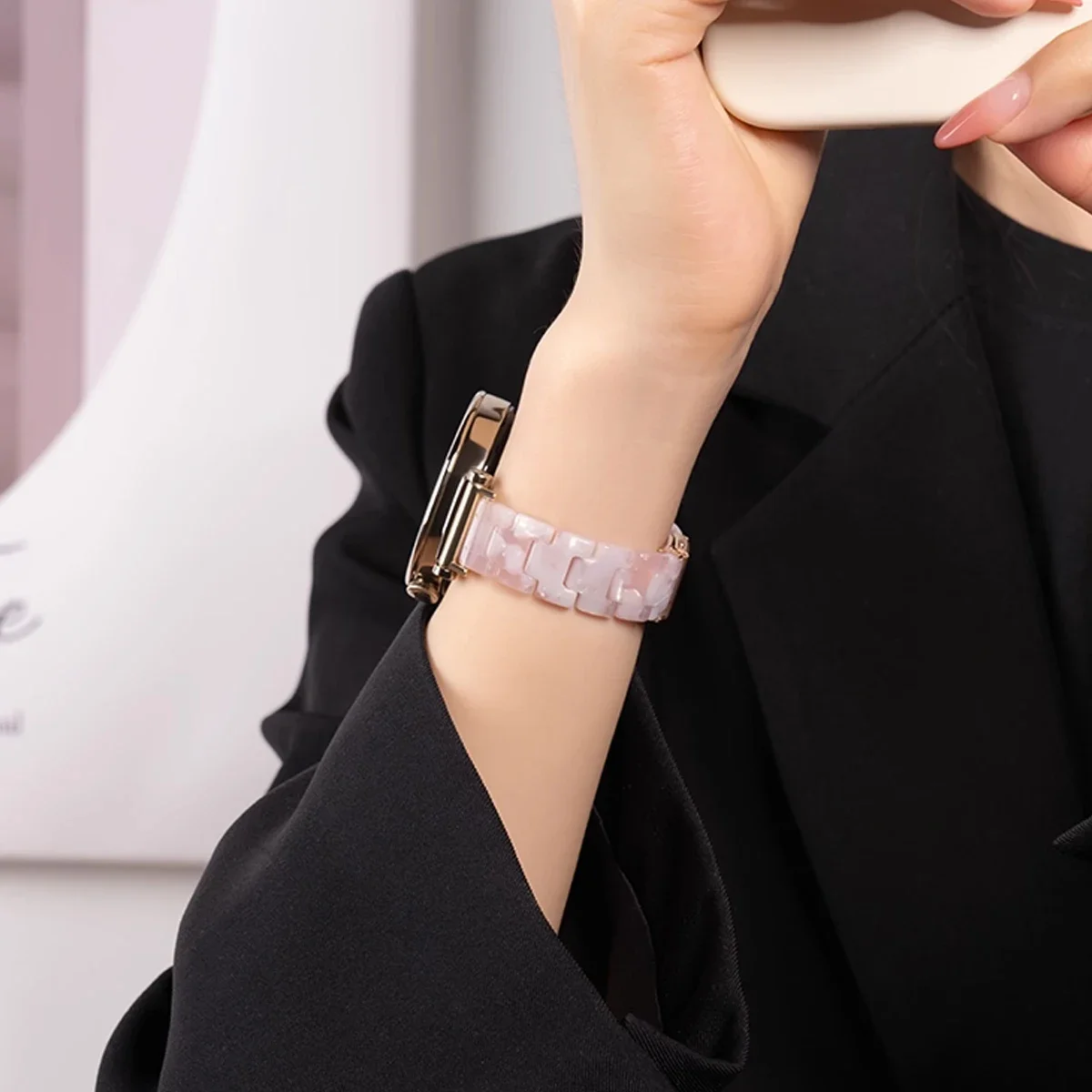 Luxury Transparent Resin Strap - Premium Link Bracelet