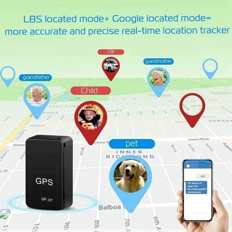 GF-07 gps tracker car tracker Car Bike Bicycle Tracking Positioner Magnetic Vehicle Trackers Pets Children Real Time Anti-lost Locator