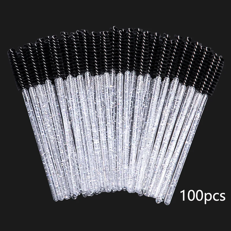 100pcs clear black