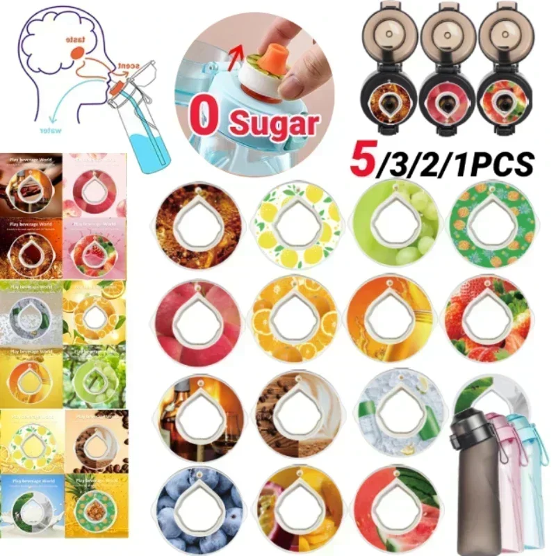Fruit Scent Pods Pod Bottiglie D'Acqua Per Ragazze Gym Straw Cup Bottal Bottle Sport 1-5Pcs Borraccia Per Bambini Tazze Sportive Air Up