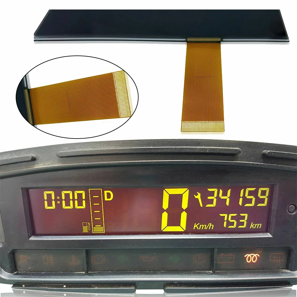 1x LCD Speedometer Display Fits For Microcar MC1/MC2/M.Go And Ligier X-Too JS28 Instrument Cluster #200402107007 140*36mm PIN 36