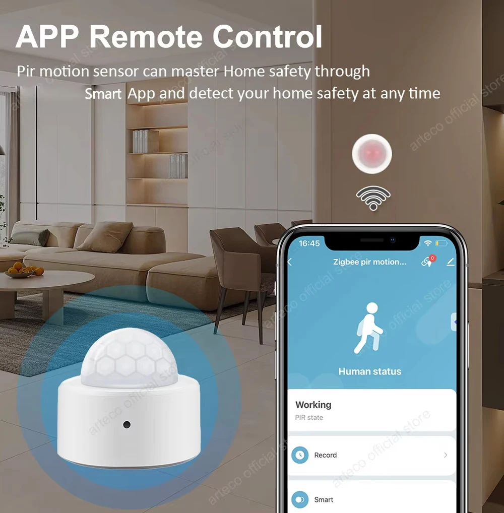 Pir Motion Sensor Zigbee 3.0 Wireless Detector Smart Home Smart Life App Works With Alexa
