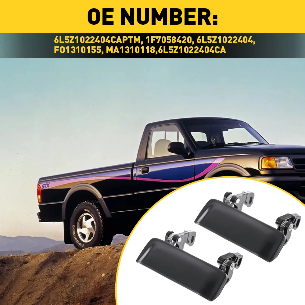 포드 레인저 에지 FX4 스포츠 STX 자동차 도어 핸들 승객 측 부드러운 블랙 RH LH 왼쪽 오른쪽 외부 자동차 액세서리에 대 한 2Pcs