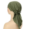 Light Purple Muslim Stretch Inner Hijab Fashion Solid Headband Scarf Ladies Polyester Turban Hats Hair Cover Caps Headscarf 3