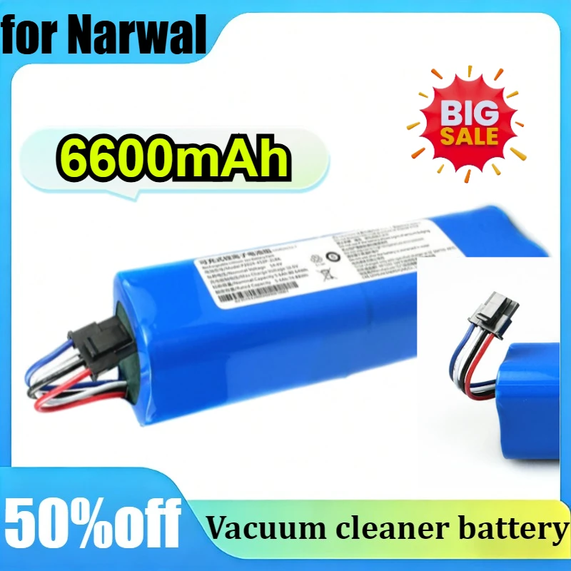 14.4V/14.8V 5200mAh 6600mAh for Narwal J3 J4 YJCC012 YJCC015 Robot Vacuum Cleane