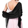 Korean Solid Color Transparent Chiffon Silk Scarf Summer Beach Towel Sunscreen Shawl Women Wedding Evening Party Dress Scarf R21 2
