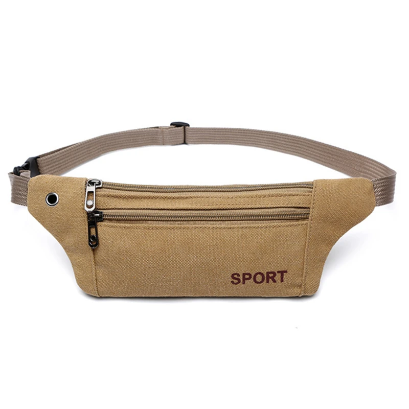

2022 New Women Men Pack Waist Belt Bag Canvas Purse Travel Camping Hiking Pocket Belly Pouch for Phone Coins