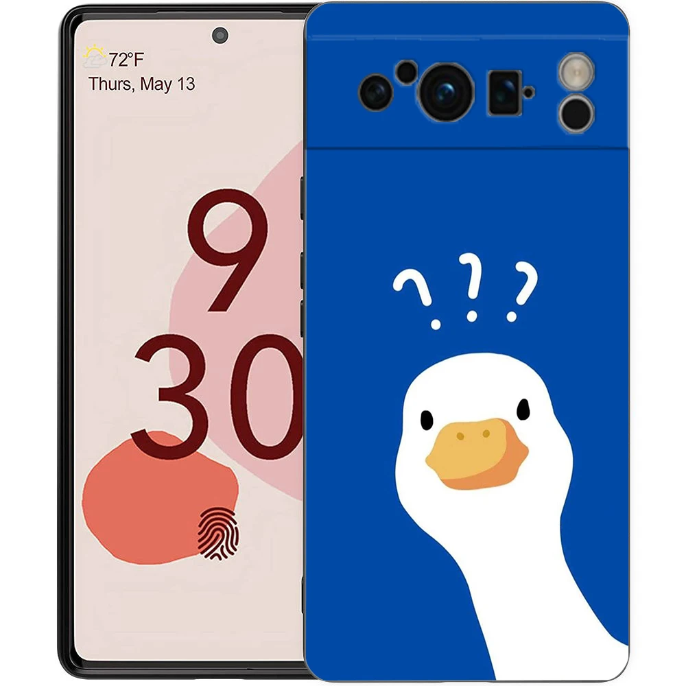 Adorable Goose and Duck-Themed Shockproof Silicone Phone Case Cover