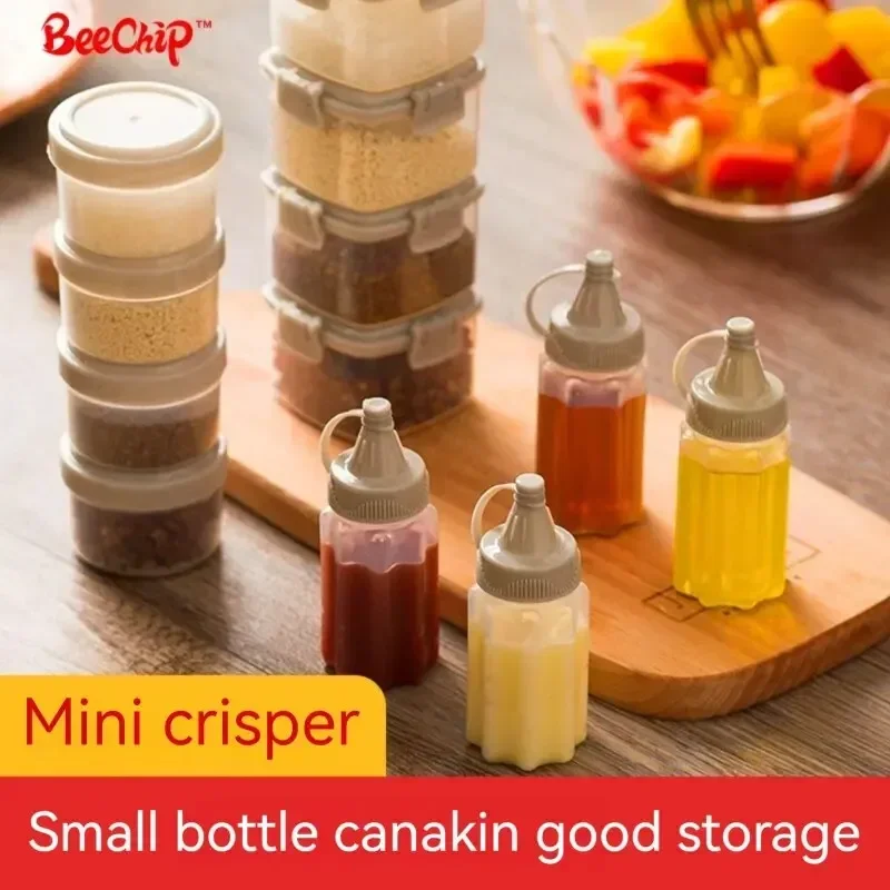 Plastic Sauce Squeeze Bottle Mini Seasoning Box Salad Dressing Containers Outdoor Portable Barbecue Spice Jar Kitchen Tool 4pcs spray bottle spice jar seasoning jar condiment squeeze bottle seasoning bottle seasoning squeeze bottle condiment squeeze bottles sauce dispenser salad dressing jar