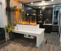 Встроенные камины с имитацией пламени, ультратонкая домашняя подставка для телевизора, увлажнитель, искусственный пожарный электрический камин, украшение для гостиной — изображение 4