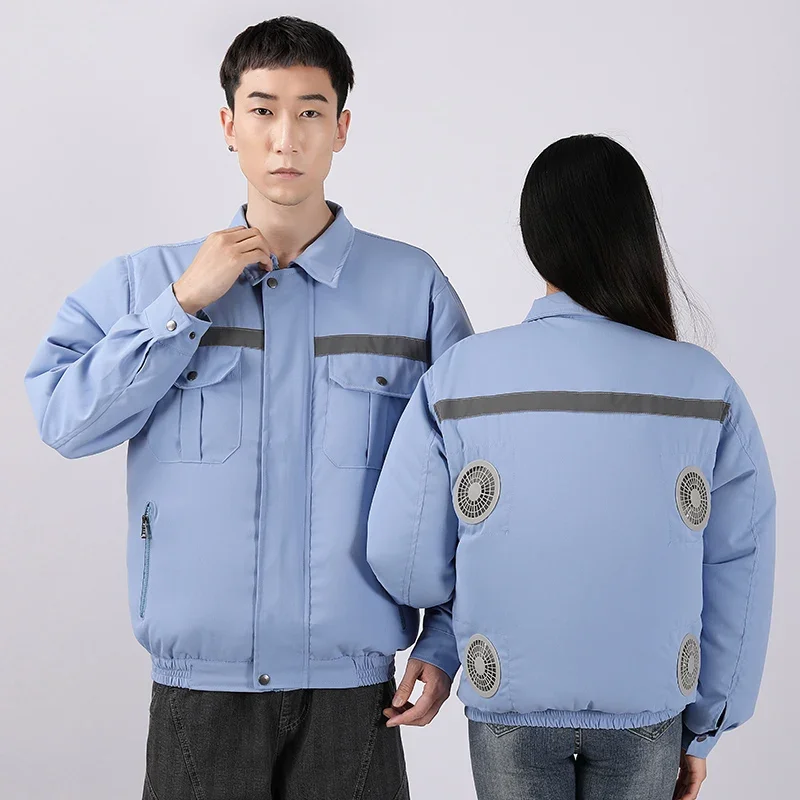 2024 Men's Cool Coat Fan Air Conditioning Clothing Usb Heat Dissipation Camouflage Sports Top Outdoor Camping Fishing Jacket