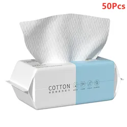 Ultra-Soft Cotton Facial Towels - Enhanced Absorbency Makeup Remover Wipes (50Pcs)