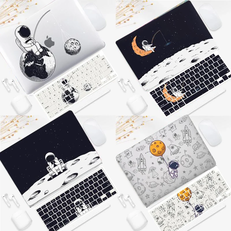 Simpatica Custodia Per Astronauta Per Macbook Air 13 A2337 A2681 2022 M2 Chip Pro 11 15 A2289 Con Cover Per Tastiera Per Mac Book Pro 14 16 A2141