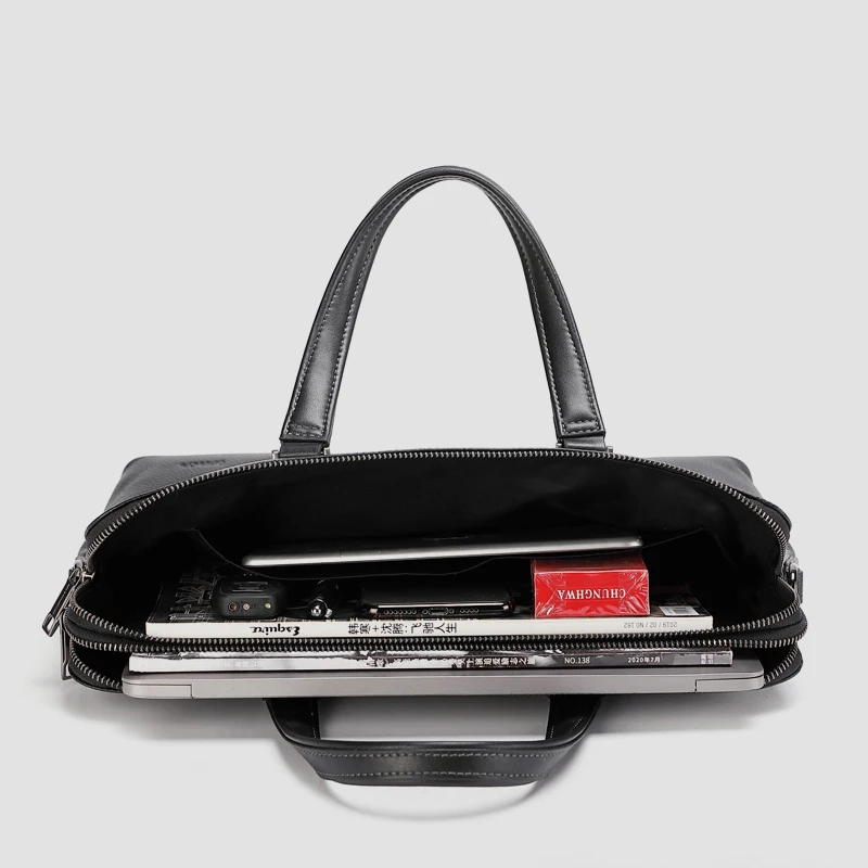 MVA Bag Men Leather Briefcase Male Business Genuine Leather Laptop Bags  Office Man Handbags For Documents Portfolio Bag 392