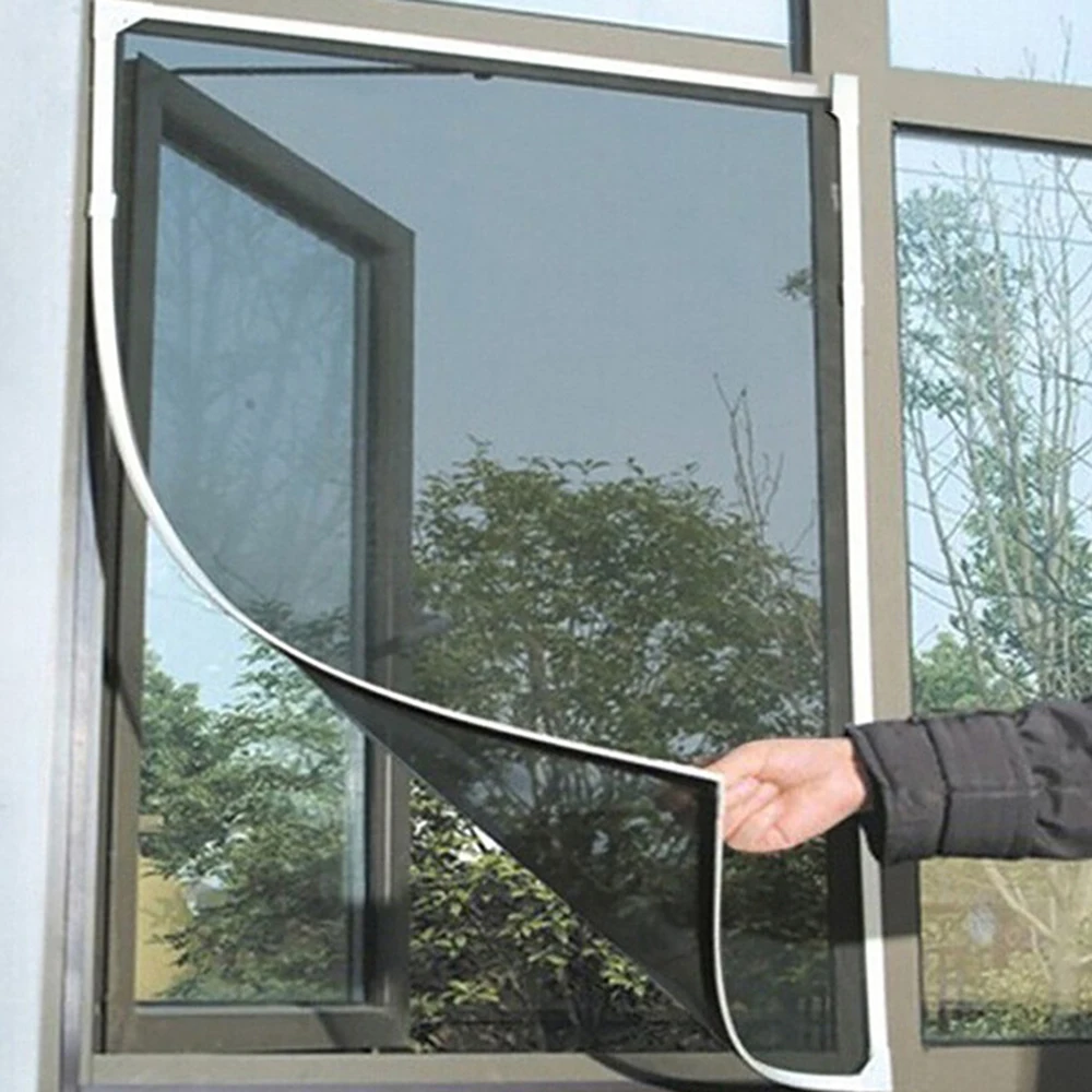 Window Screen Mesh Mosquito-Proof Invisible Sand Window Household Self-Adhesive Door Curtain 1PC