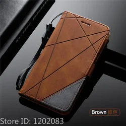 Premium Flip Magnetic Leather Wallet Phone Case with Stand for Oppo A6T 4G CPH2847 (Brown)