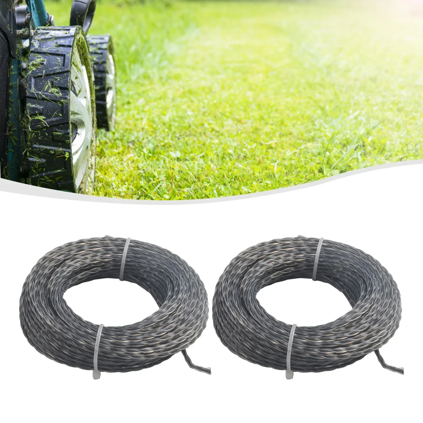 Grass Trimmer Line Trimmer Line 2 Rolls Trimmer Lines 15M (30M) Core-reinforced Grass Trimmer Line 2.0-3.0 Mm X 15m (30m) Nylon Line Spool String Part