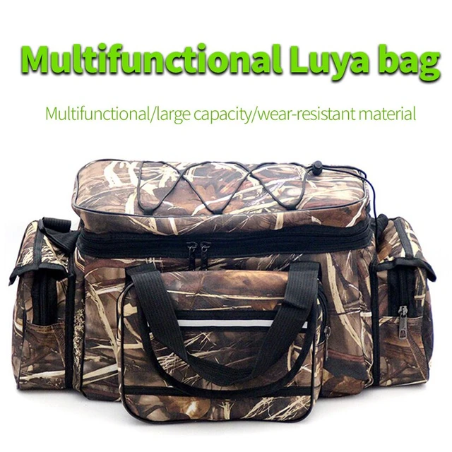 50*30*25cm Fishing Bag Multi-Purpose Fishing Tackle Bag Two-Layer Outdoor  Bag