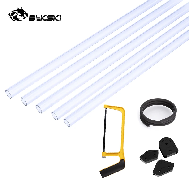 Bykski-kit Tubo Rígido Transparente com Ferramentas de Dura Pmma Refrigeração a Água Tubo Acrílico 500 mm x mm x mm x Pcs 10×14 mm 12×16 mm