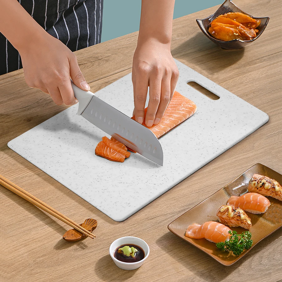 1PC/3PCS kitchen imitation marble texture PP plastic cutting board, vegetable meat fruit home auxiliary food cutting board Kitchen