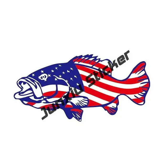 Bass Fish RV Decalcomanie Barca Da Pesca Grafica Set Di 2 Grafica - Foto 9