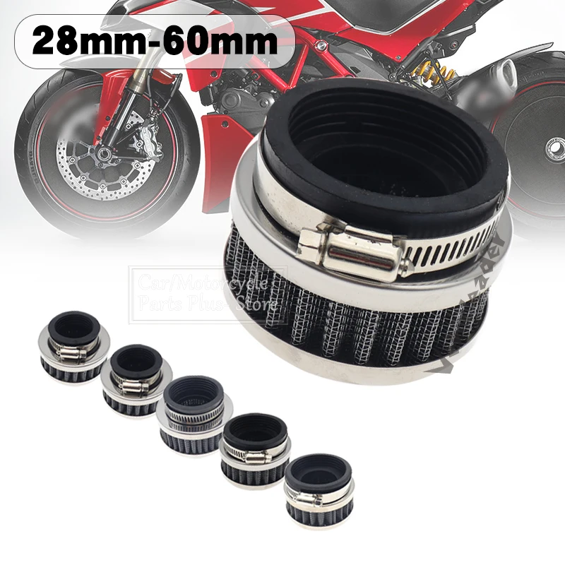 

28mm-60mm Stainless Ring Motorcycle Air Filter Cleaner For 50cc-250cc Motorcycle Atv Pit Dirt Bike Go Kart Scooter