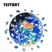 

YESTARY 3D Earth Wooden Puzzle Toys Brain Tease Jigsaw Puzzle Toys Board Games Ten Level High Difficulty Toy For Adults Kid Gift
