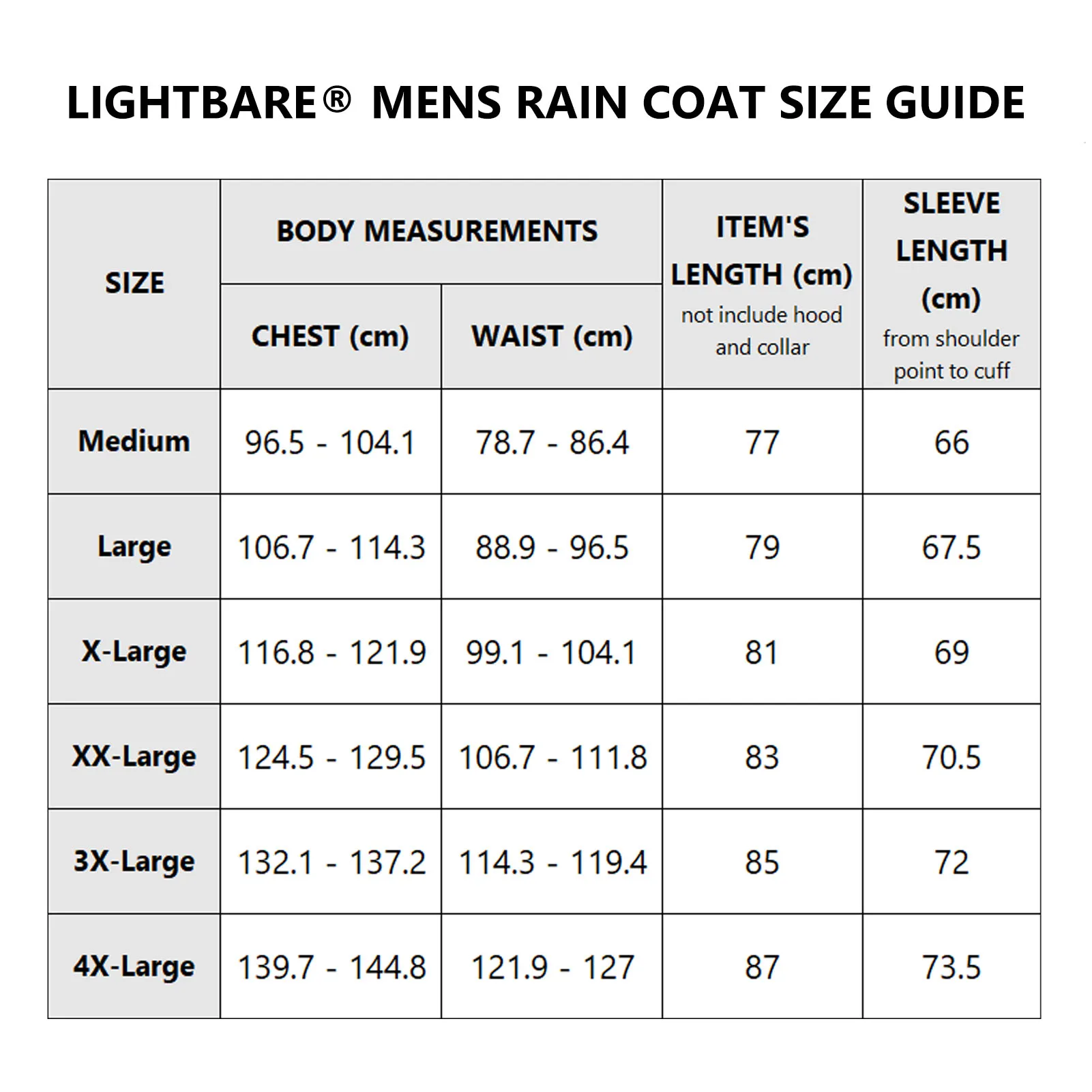 Lightbare Series Men Ripstop Rain Coat Water Resistant With Storage Bag Spliced Color Roomy Pockets Inside LB02M