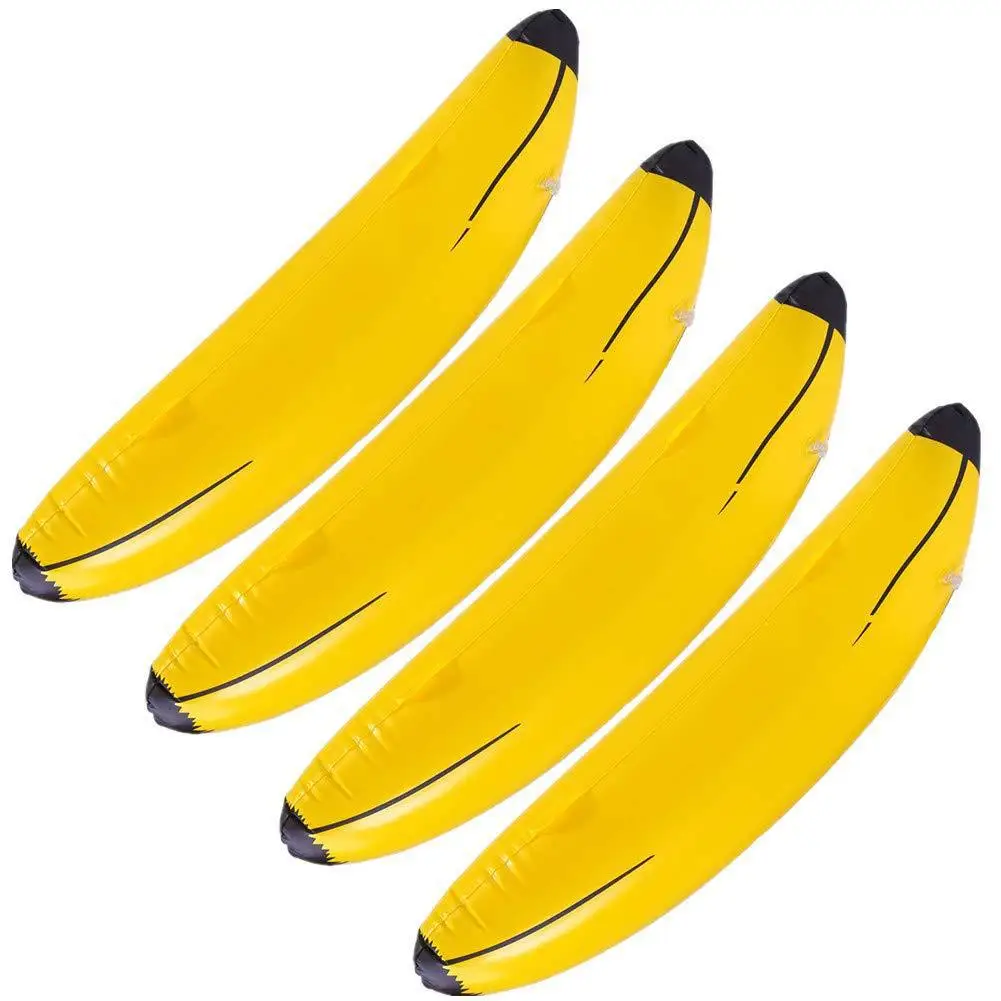26 Inch Bachelorette Inflatable Banana Toy with Ring Toss Game for Adult Lingerie Engagement Swimming Ball Play Night Club Party