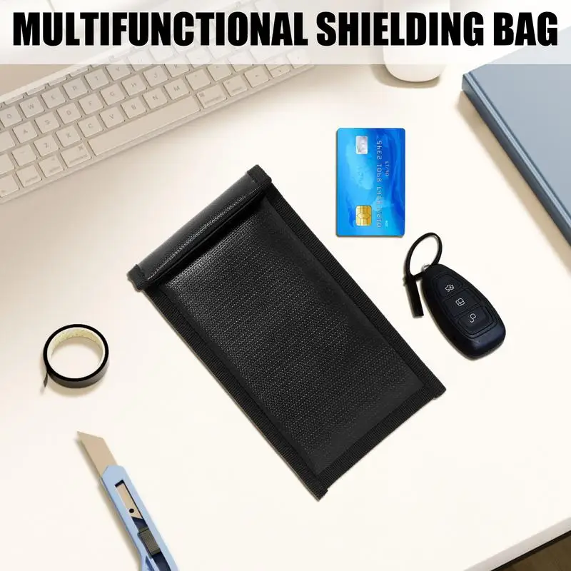 Keys Signal Blocker Multi-functional Anti-Radiation Shielding Protector Fireproof Signal Blocking Keys Pouch Outdoor Blocker Bag