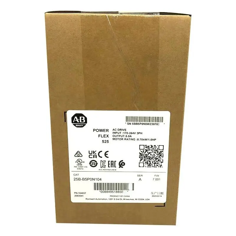 

NEW unopened Allen Bradley 25B-B5P0N104 Powerflex 525 1HP Drive spot shipping