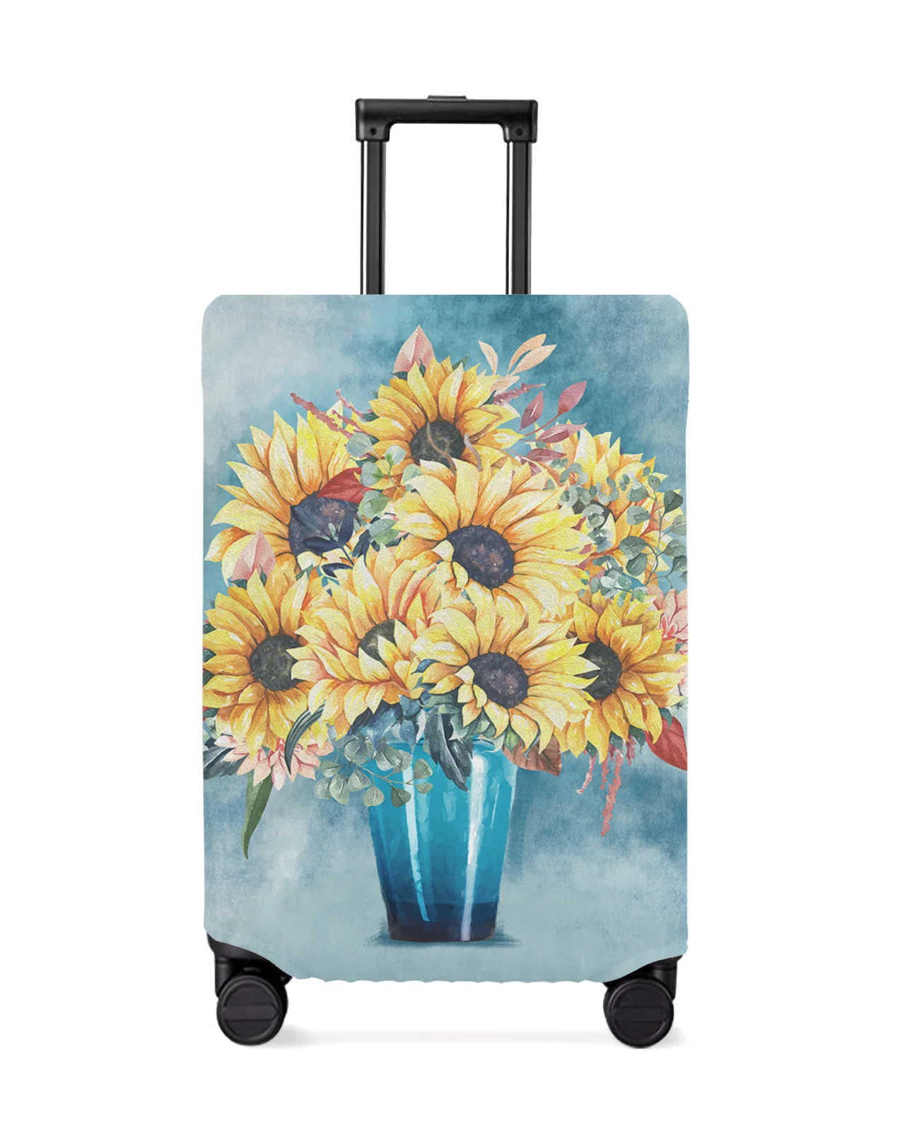 oil-painting-texture-sunflowers-vases-luggage-protective-cover-travel-accessories-suitcase-elastic-dust-case-protect-sleeve