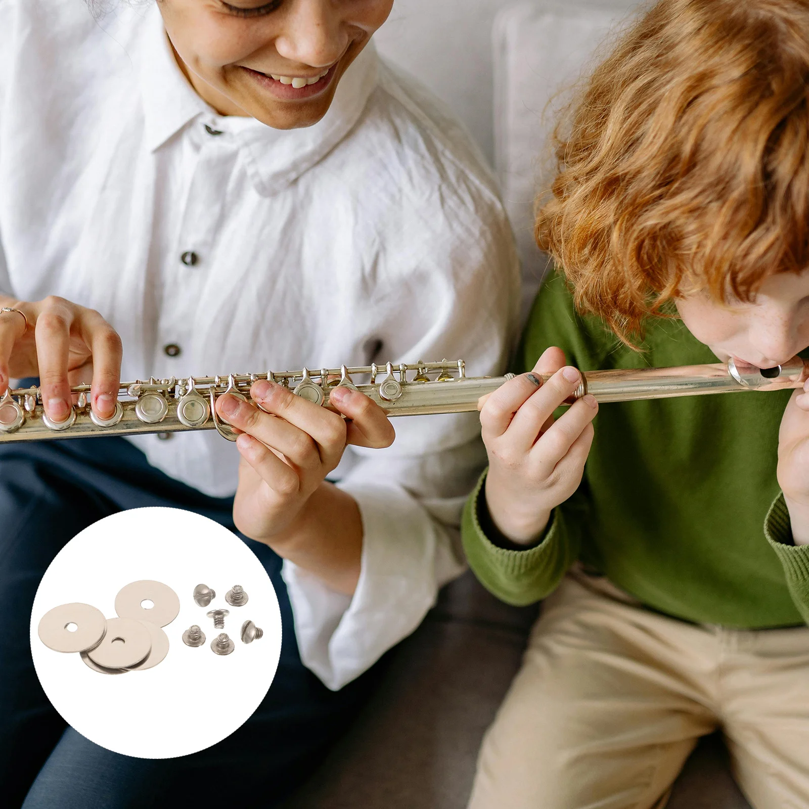 

Replacement Flute Gasket Flute Fixing Washers Metal Flute Fastening Screws Musical Instrument Accessories