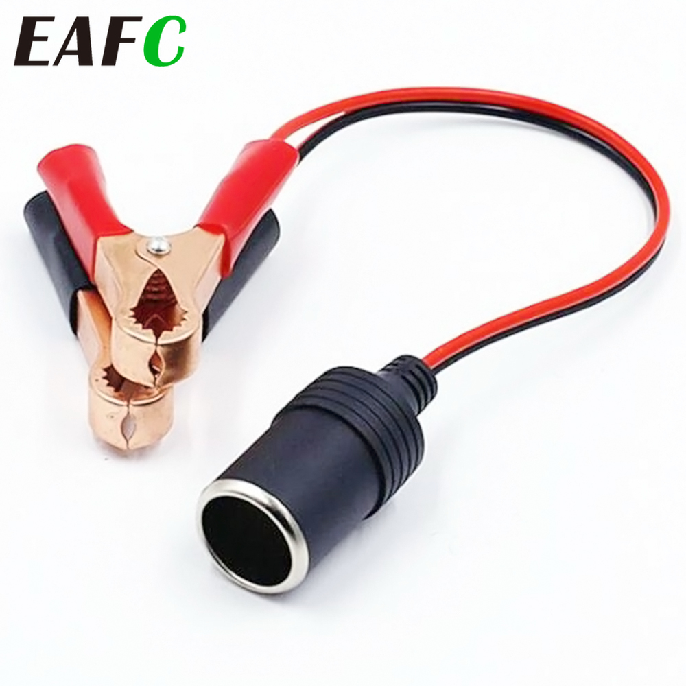 Car Battery Terminal Clip-on Cigarette Lighter Power Socket Adaptor 12v Camping xmas