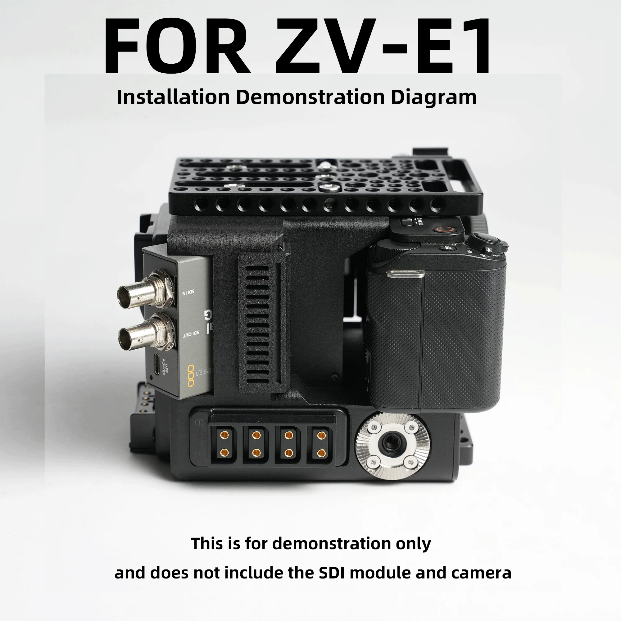 Fangtuo E1V Kit Module d'extension de cage de caméra Cineback pour caméra SONY ZV-E1  44