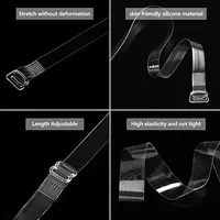 Bretelles de sous-vêtements invisibles givrées transparentes pour femmes/sangle d'épaule de soutien-gorge sans couture antidérapante réglable/environnement 2