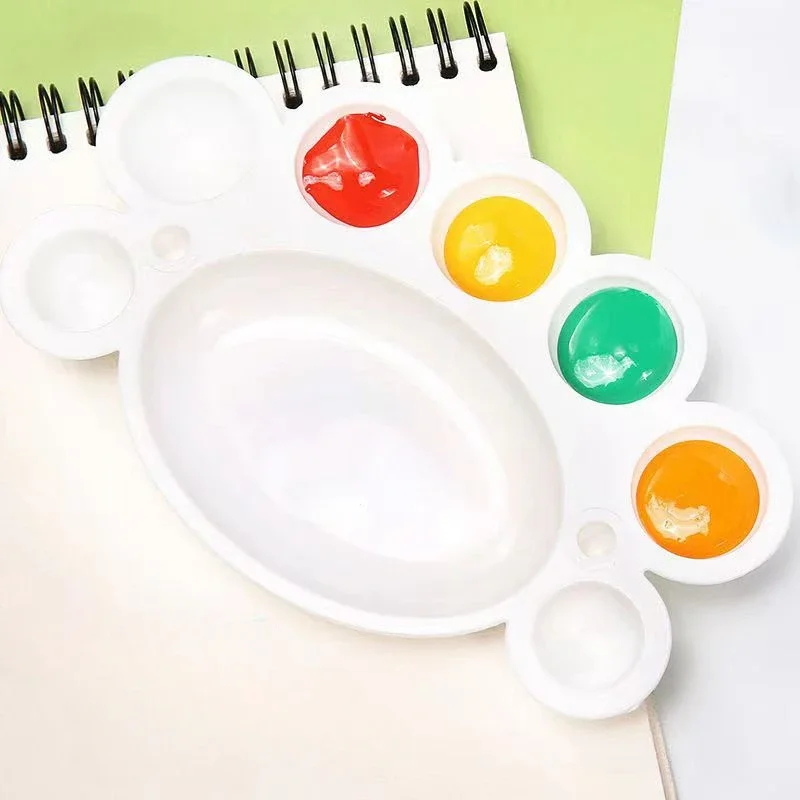 Children's Gift Pigment Tray Alternatives Paint Supply Round Palette Art Paint Tray Plastic Palette Watercolor