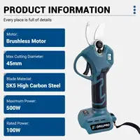 Drillpro 45mm Electric Pruning Shears Brushless Electric Scissors Rechargeable Hedge Trimmer GardenTools For Makita 18V Battery 2