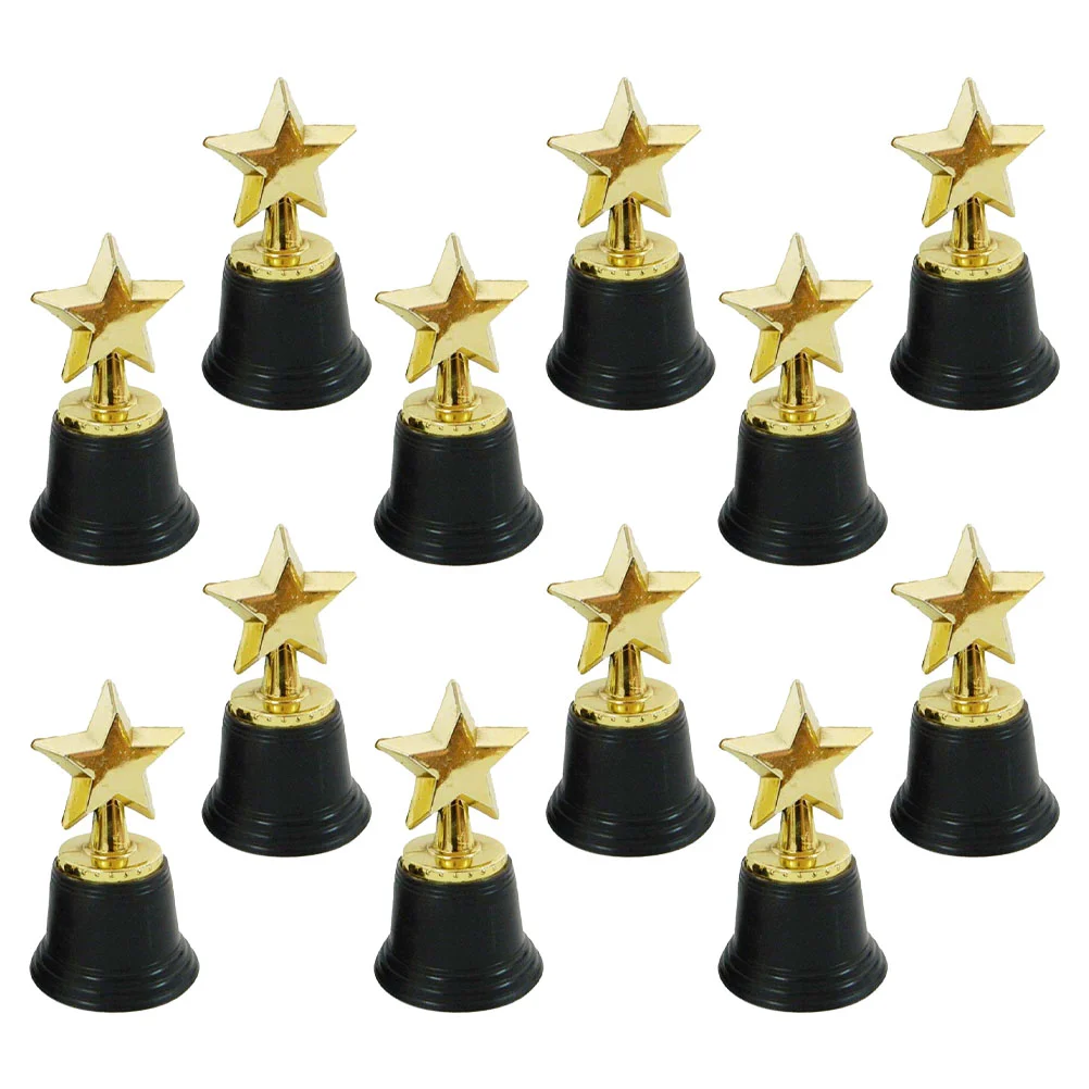 

12 Pcs Star Trophy Shaped Exquisite Football Accessories Multi-function Prize Soccer Medals Kids Plastic Cup Delicate Sports