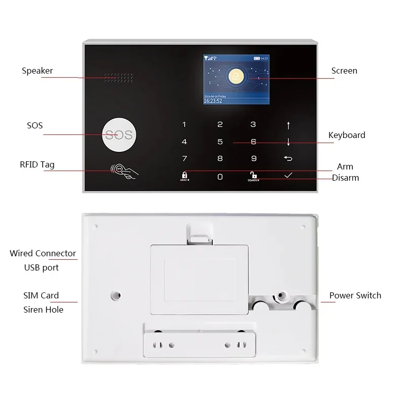 20Pcs Wireless Home Security System w/HD Camera-Optional 24/7 Professional Monitoring-No Contract-Compatible with Alexa