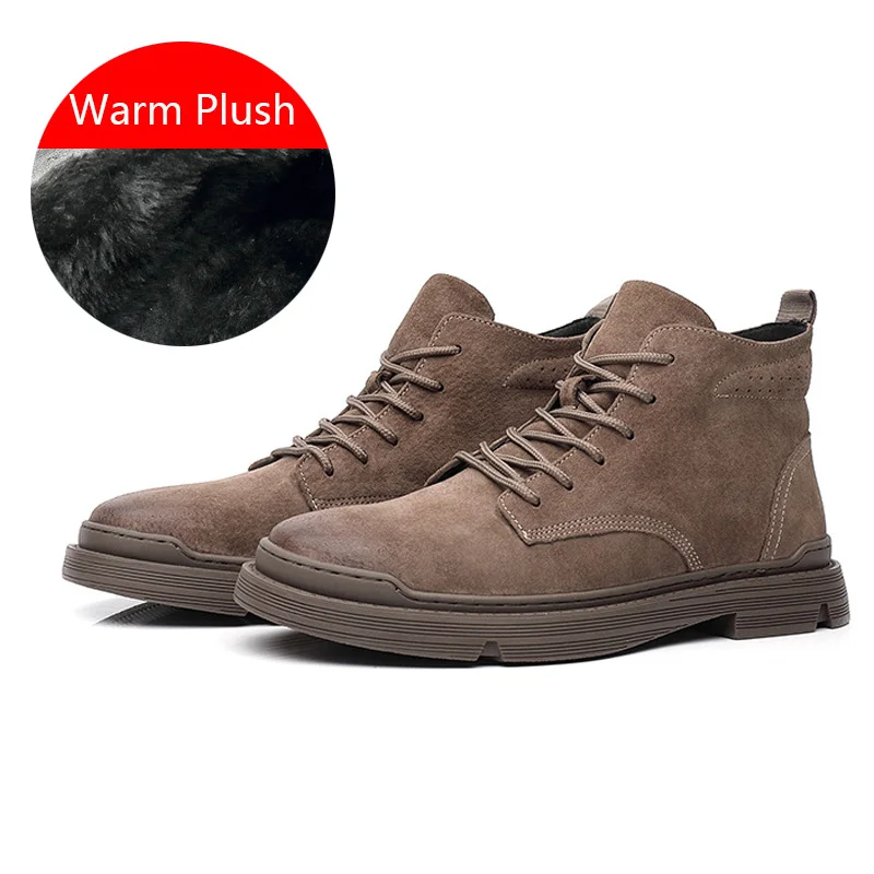 2023 Autumn Winter Shoes Men Ankle Boots Genuine Leather Fashion Mens