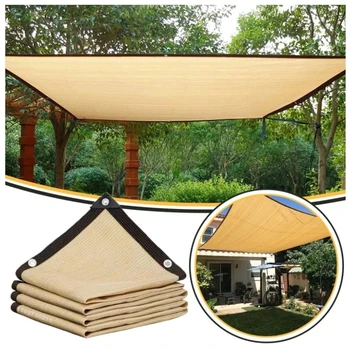 Outdoor Garden Shading Net, Terrace Awnings, Camping Shade Cover Mesh, UV Protection, HDPE Sunscreen Fabric, Shade 1