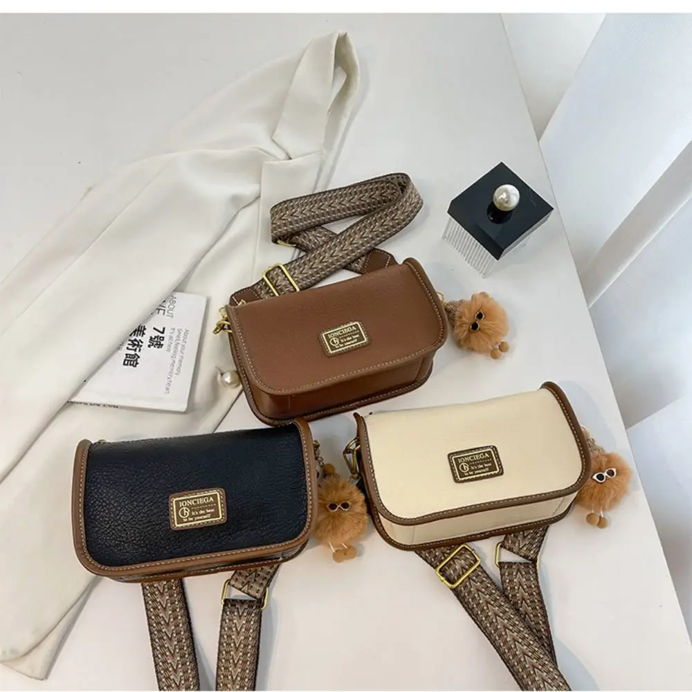

PU Leather Crossbody Bag New Retro Large Capacity Messenger Bag Shoulder Bag Women