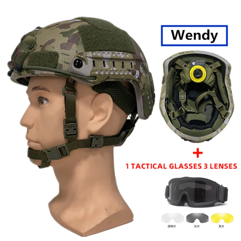 

Ballistic helmet Combat helmet MC camouflage helmet NIJ IIIA Wendy hanging lining bulletproof helmet