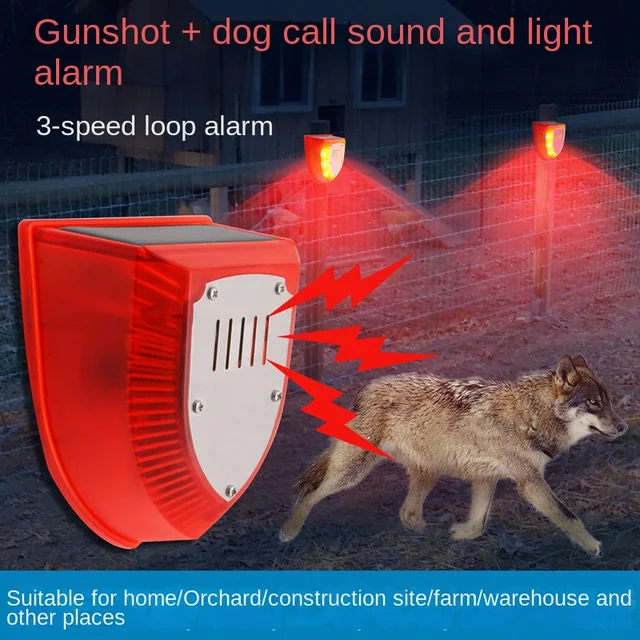 Napenergia-Érzékelő Riasztás Lámpa Kültéri Nagy Decibel Állati Visszataszító Vaddisznó-Sziréna Nyilvántartható Vízálló Sziréna Otthon - Image 6