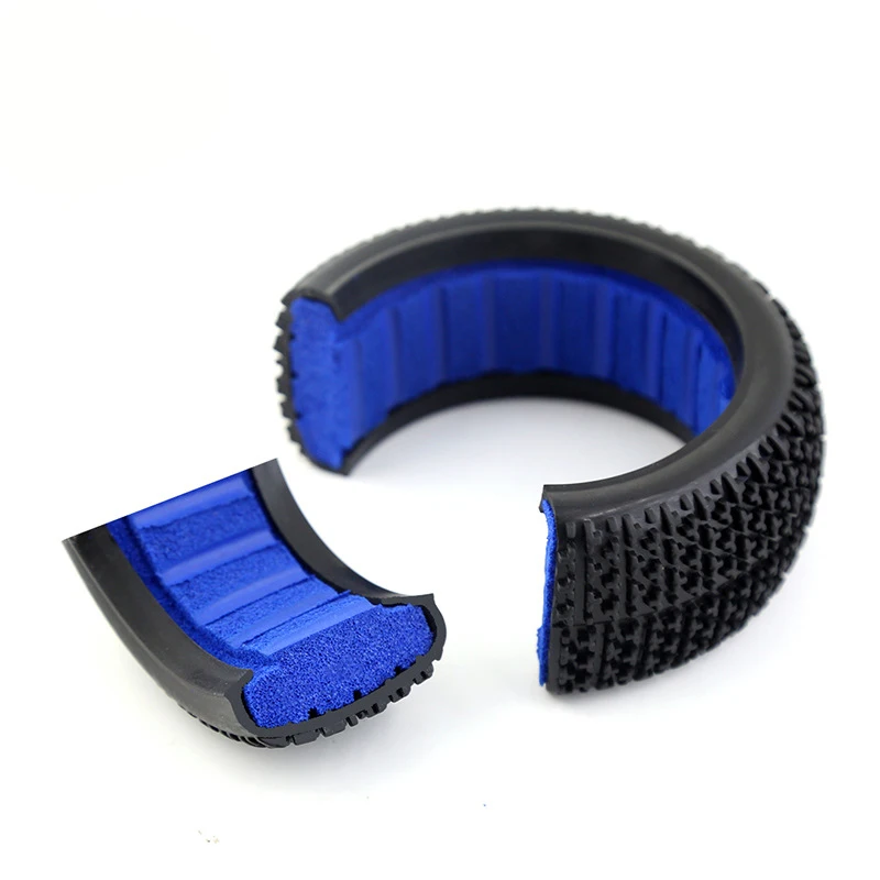 Pneus RC 1/8 Buggy Tout-Terrain 4Pcs Bleu 110x40mm Protection Drone