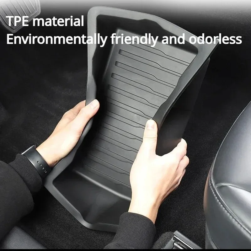 Caja de almacenamiento debajo del asiento para Tesla Model X 2018-2023 cajón de coche TPE tipo cajonera oculta organizador de almacenamiento accesorios de Interior de coche